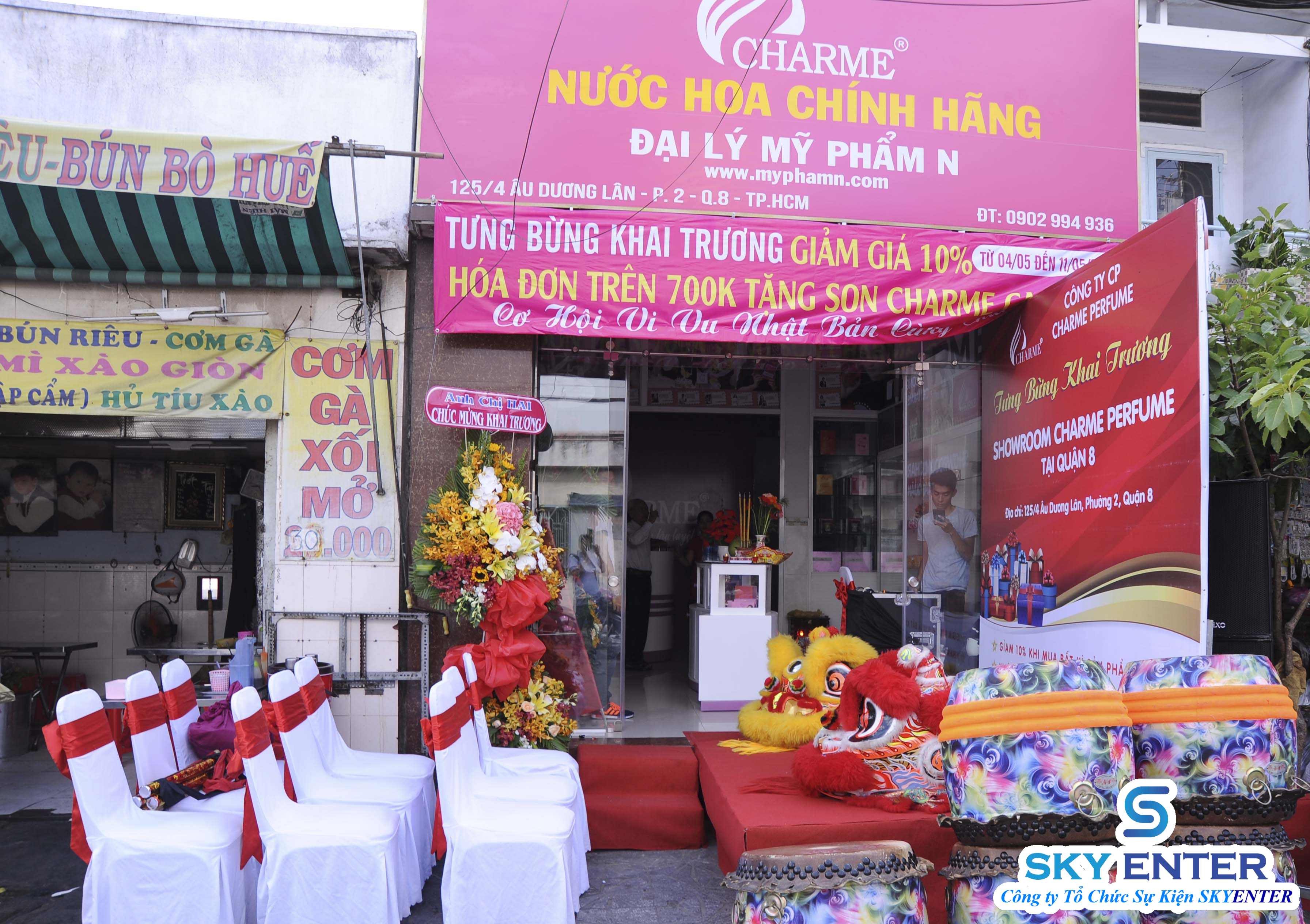 tổ chức sự kiện khai trương nước hoa charme